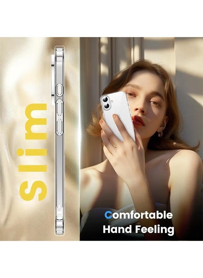 جراب حماية مغناطيسي لهاتف iPhone 16 Plus، مادة سيليكون رقيقة للغاية، مقاوم للصدمات، مقاوم للخدش، مقاوم للماء، شفاف - شفاف للغاية. - Image 5