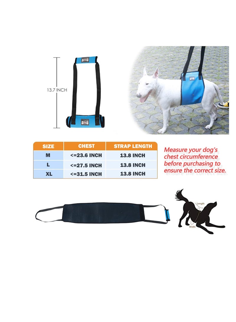 Excefore Dog Sling for Large Dogs, Hind Leg Support, Dog Lift Harness with Handle for Lifting Back Legs for Weak Rear Legs, Soft Hind Leg Helps Senior, Injured, Disabled & After ACL Surgery, Blue, L - Image 4