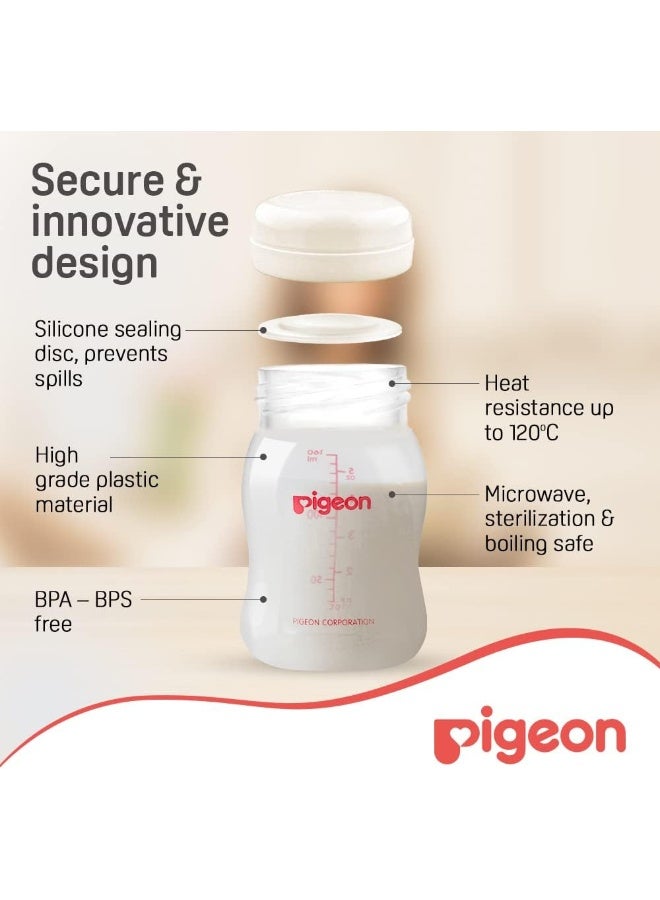 Pigeon Breastmilk Storage Bottle Set, 24 Hours Storage, Reusable, DEHP and BPA Free, 3pcs - Image 3