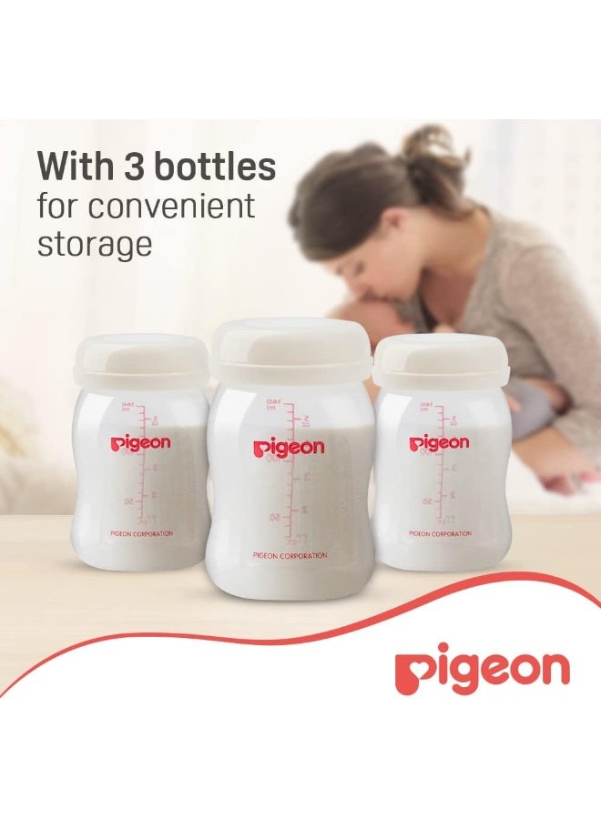Pigeon Breastmilk Storage Bottle Set, 24 Hours Storage, Reusable, DEHP and BPA Free, 3pcs - Image 5