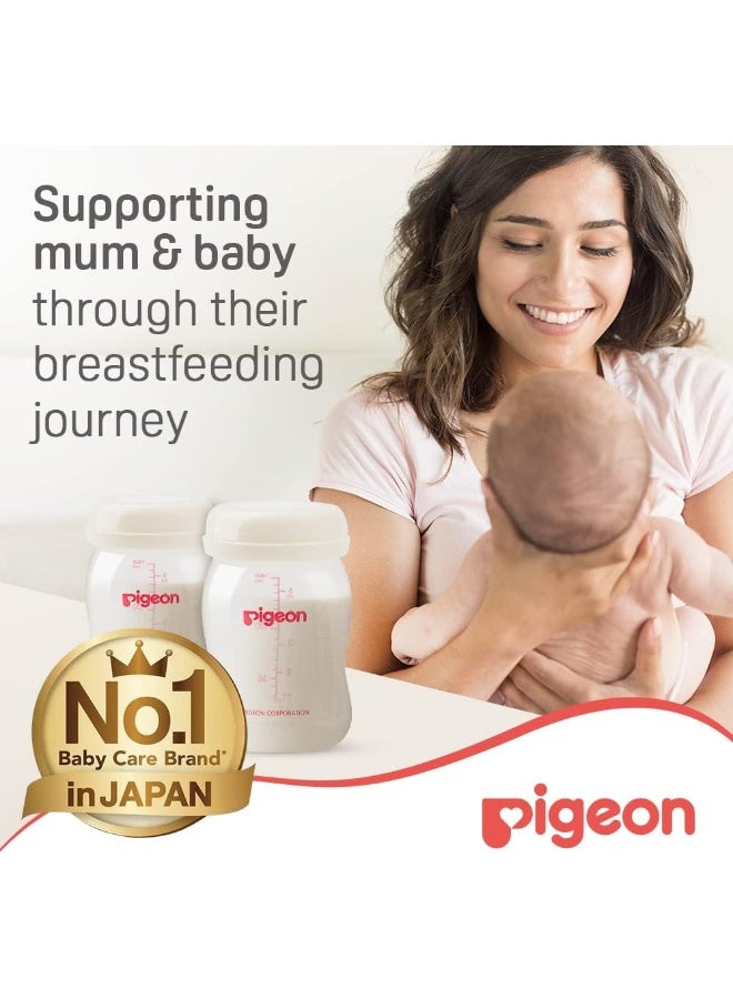 Pigeon Breastmilk Storage Bottle Set, 24 Hours Storage, Reusable, DEHP and BPA Free, 3pcs - Image 2