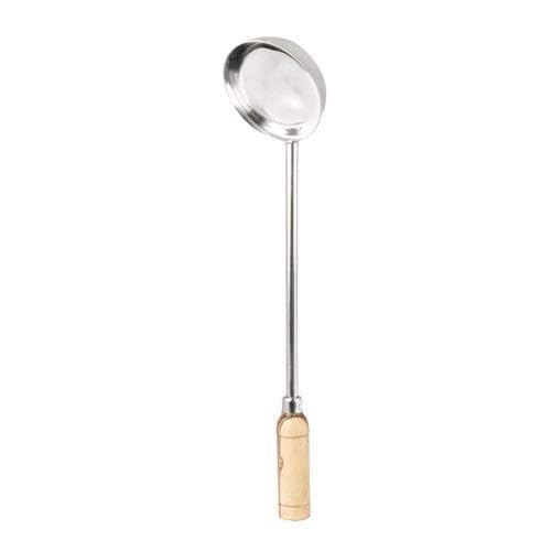 Damurhu Damurhu Chinese Iron Fry pan with Wooden Handle Silver Size 12 Wooden Handle Chines Iron Ladle - Image 5