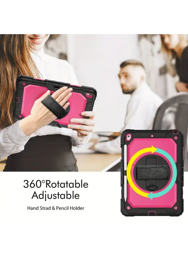 غلاف وردي أحمر فائق مقاومة السقوط لجهاز iPad الجيل السادس 9.7 بوصة مع حزام - Image 4