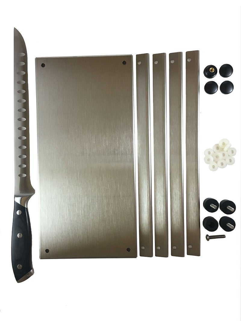 shop-ezy Meat slicer Stainless Steel Jerky Maker Cutting Board With 10-Inch Professional Slicing and Carving Knife - Image 4
