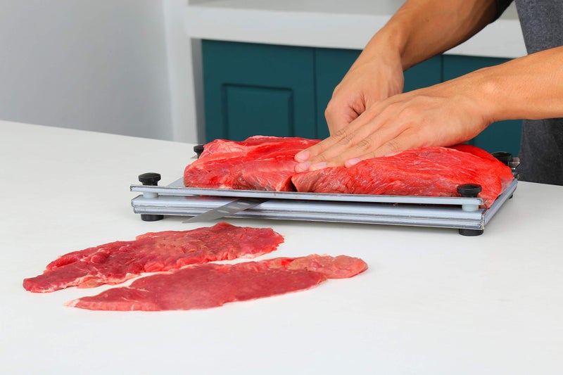 shop-ezy Meat slicer Stainless Steel Jerky Maker Cutting Board With 10-Inch Professional Slicing and Carving Knife - Image 2