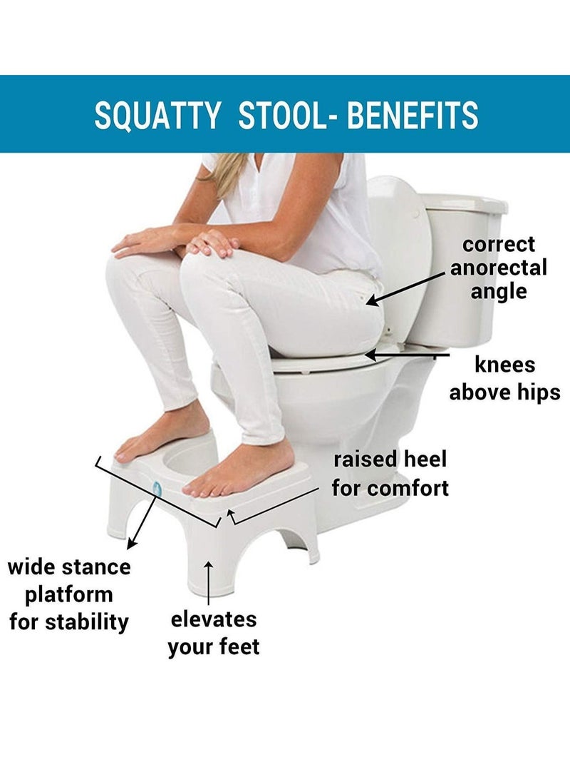 ELTRAZONE Plastic Foot Step for Western Toilet – Portable & Sturdy Toilet Stool for Potty Training | Comfortable Footrest for Kids & Adults | Made in India | White, Easy to Use, Non-Slip Design  - Image 3