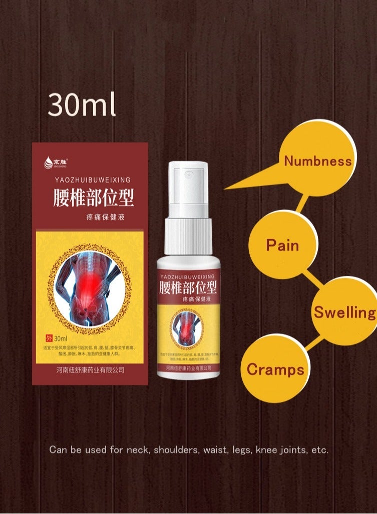 2-PACK Lumbar Spray, Relieves Back Pain,Plant Herbal Ingredients, Suitable For Shoulders, Neck, Waist, Legs, Knee Joints And Other Parts 30ml*2 - Image 2