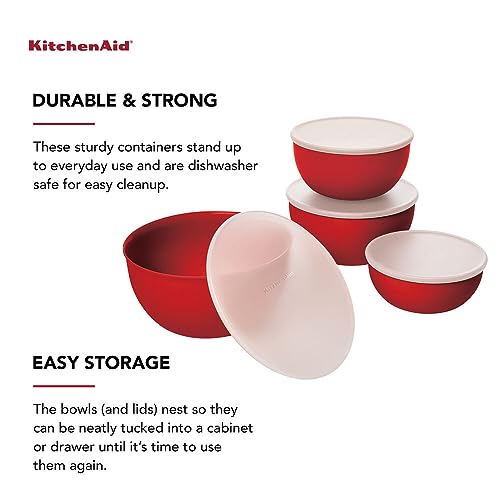 KitchenAid Prep Bowls with Lids, Set of 4 - Image 4