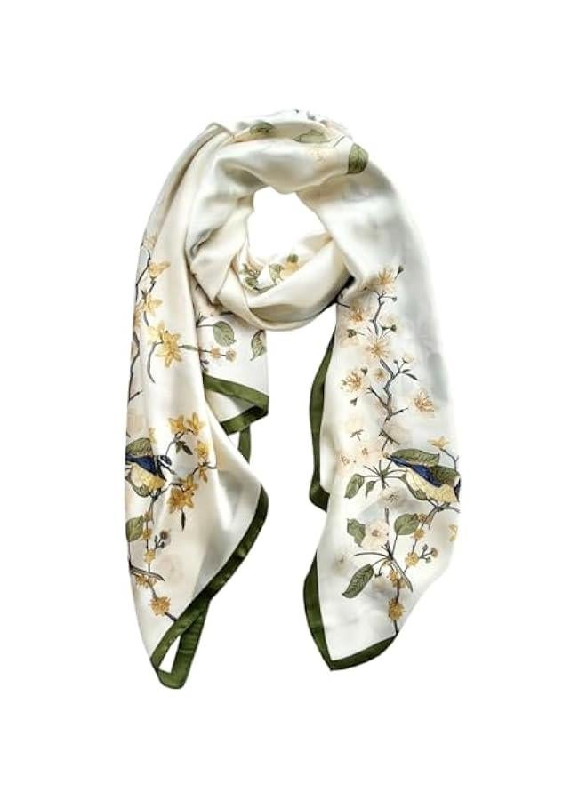 Arabest Long, Lightweight Satin Scarf for Women - Elegant Sunscreen Shawl Wrap - Image 1