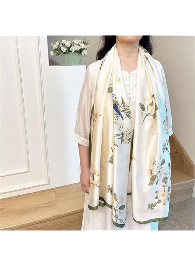 Arabest Long, Lightweight Satin Scarf for Women - Elegant Sunscreen Shawl Wrap - Image 2