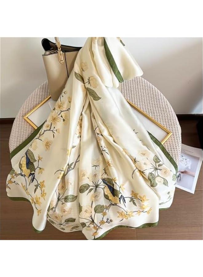 Arabest Long, Lightweight Satin Scarf for Women - Elegant Sunscreen Shawl Wrap - Image 4