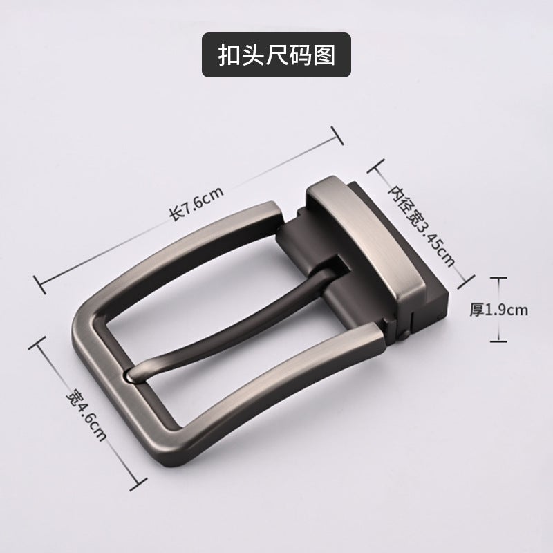 3.5Cm Men'S Alloy Pin Buckle Belt Buckle Head, Business Pin Clip Buckle Head, Men'S Light Luxury, High-End, Fashionable And Casual - Image 3