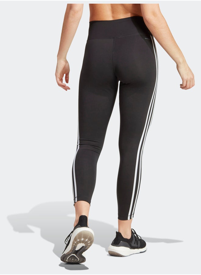 Adidas - Train Essentials 3-Stripes High-Waisted 7/8 Leggings - Image 1