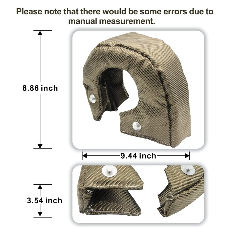 Ummickl Titanium Turbo Blanket FireShield T6 Titanium Turbo Blanket T6 Cover Turbocharger Heat Shield Cover for T6 GT55 GT40 HX52 HT60 T88 with Locking Springs - Image 4