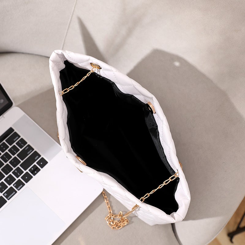 Fashion Handbag Tote Bag Simple Diamond Plaid Chain Women'S Bag Women'S Casual Shopping Bag Shoulder Bag - Image 5