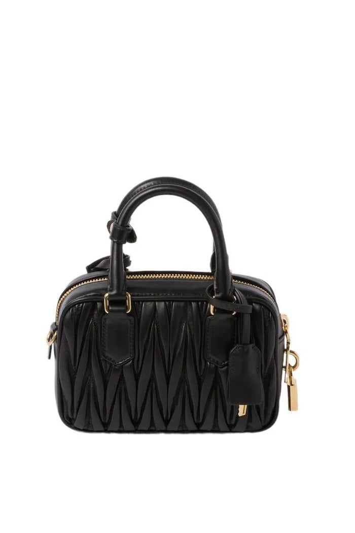 Miu Miu MIU Arcadie Quilted nappa leather bag Top Handbag Shoulder With Crossbody Strap - Image 3