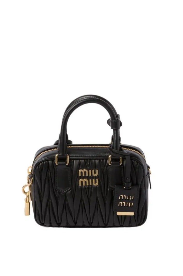 Miu Miu MIU Arcadie Quilted nappa leather bag Top Handbag Shoulder With Crossbody Strap - Image 1
