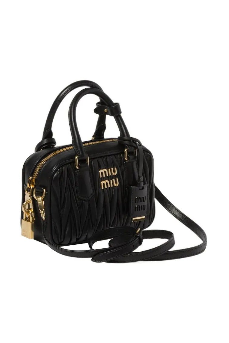 Miu Miu MIU Arcadie Quilted nappa leather bag Top Handbag Shoulder With Crossbody Strap - Image 2