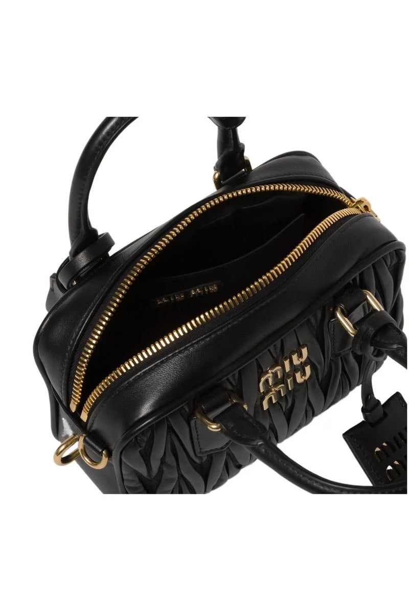 Miu Miu MIU Arcadie Quilted nappa leather bag Top Handbag Shoulder With Crossbody Strap - Image 4
