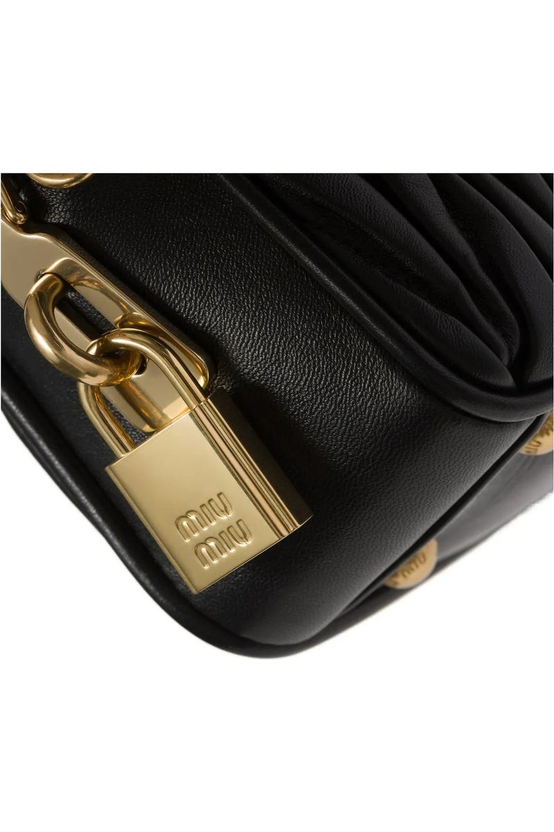 Miu Miu MIU Arcadie Quilted nappa leather bag Top Handbag Shoulder With Crossbody Strap - Image 5