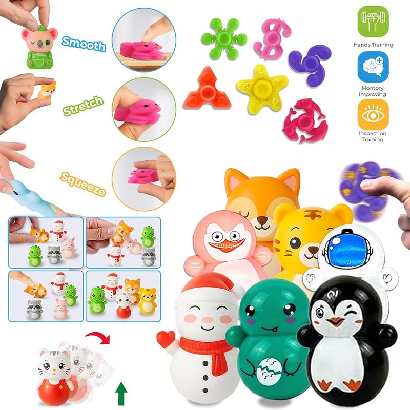 TwCare 125 Pcs Party Favors Fidget Toys Pack, Randomly Selected Pop Sensory Set Gifts Stickers for Kids Adults Boy Girl Stocking Stuffers Autistic Bulk Goodie Bag Filler Treasure Box Classroom Prizes School - Image 3