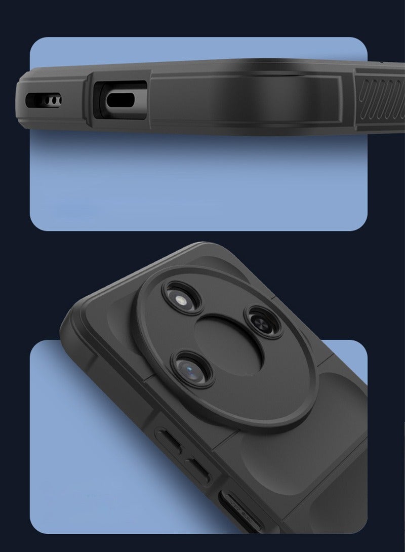 تنطبق على هونور X9C الهاتف الذكي 5G القضية ، الثقيلة 3D نمط الشريط ، لينة سيليكون حماية كاملة من الصدمات الهاتف المحمول القضية ، تنطبق على هونور X9C الهاتف الذكي 5G ، أسود - Image 2