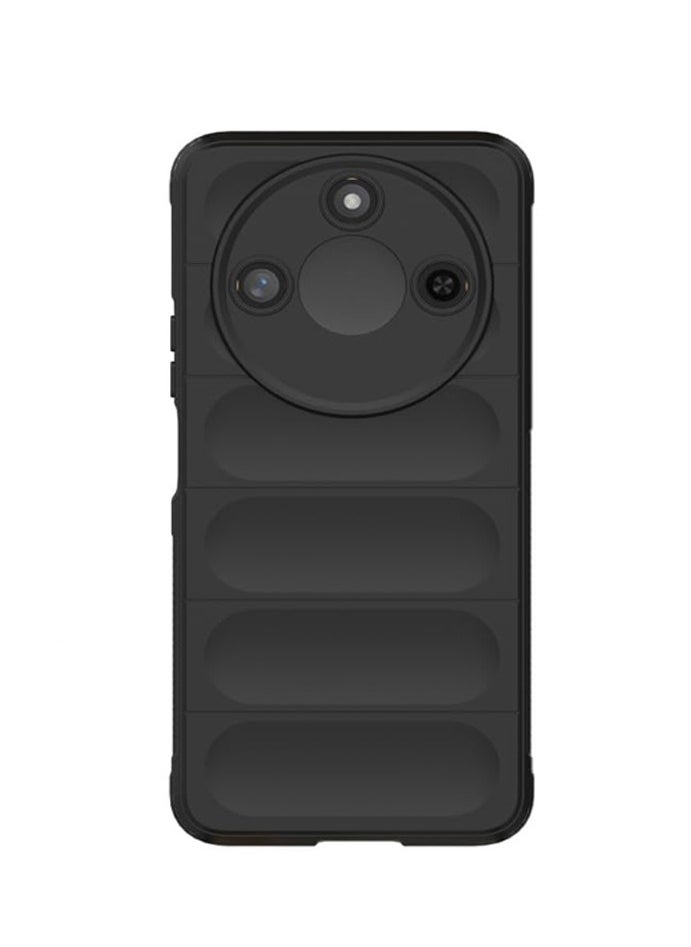 Generic for Honor X9c Smart 5G Case, Heavy Duty 3D Striped Pattern Sensory Soft Silicone Full Portection Shockproof Phone Case for Honor X9c Smart 5G, Black  - Image 1