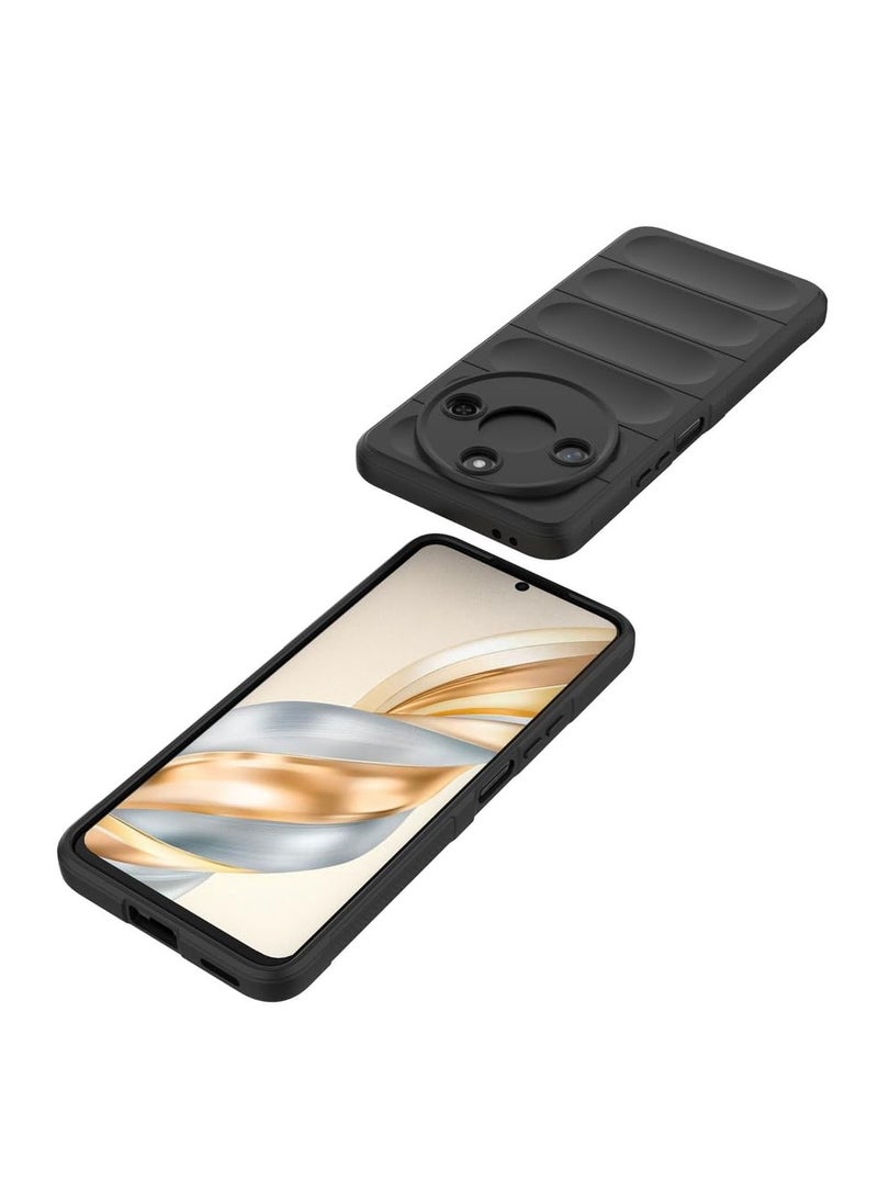 Generic for Honor X9c Smart 5G Case, Heavy Duty 3D Striped Pattern Sensory Soft Silicone Full Portection Shockproof Phone Case for Honor X9c Smart 5G, Black  - Image 5