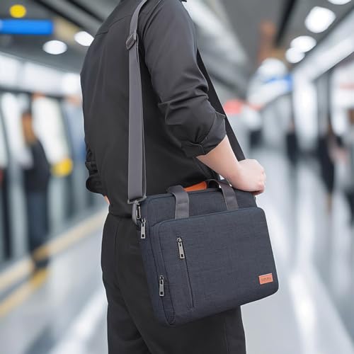 KIZUNA Laptop Bag 15.6 Inch Computer Shoulder Case Sleeve Briefcase For MacBook Air 15 M2/MacBook Pro 16 M4-M1/16″ ThinkBook 16 Gen 8/Legion Slim 5i Gen 8/16.3" XPS 16/Gaming 3i,Dark Grey - Image 2