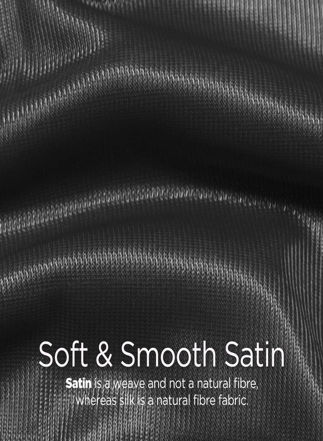 DONNA KIDS SATIN BONNET Sleeping Cap Hair Bonnet Soft Satin Kids Hair Bonnet Shower Cap for Kids BLACK - Image 2