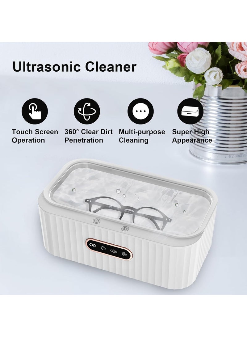 عام منظف المجوهرات، منظف المجوهرات بالموجات فوق الصوتية للنظارات الفضية والساعات المعدنية | 4 نماذج للمؤقت التلقائي مع خزان من الفولاذ المقاوم للصدأ سعة 400 مل للتجنيب - Image 2