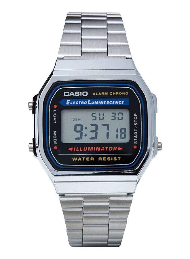 CASIO Men Stainless Steel Digital Watch A168WA-1WDF - 36 mm - Silver - Image 1