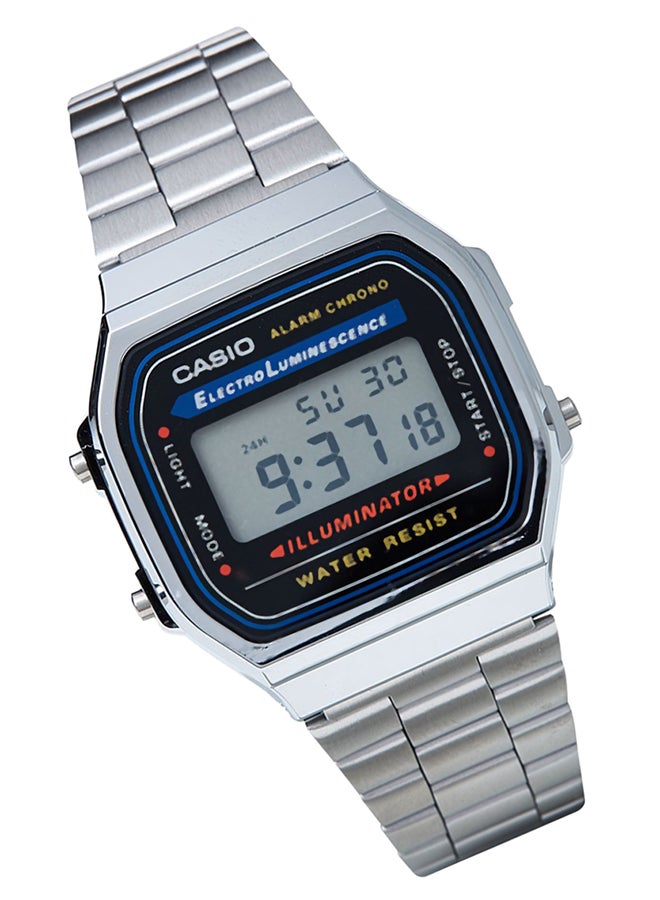 CASIO Men Stainless Steel Digital Watch A168WA-1WDF - 36 mm - Silver - Image 3
