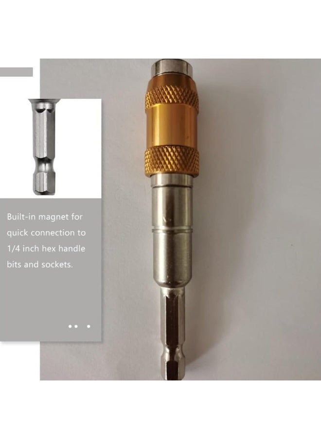 JZS 10pcs Screwdriver L-Shaped Extension Handle Double Head Hex Socket Screwdriver Flat Torx Hand Tool edc, Silver Gold - Image 5