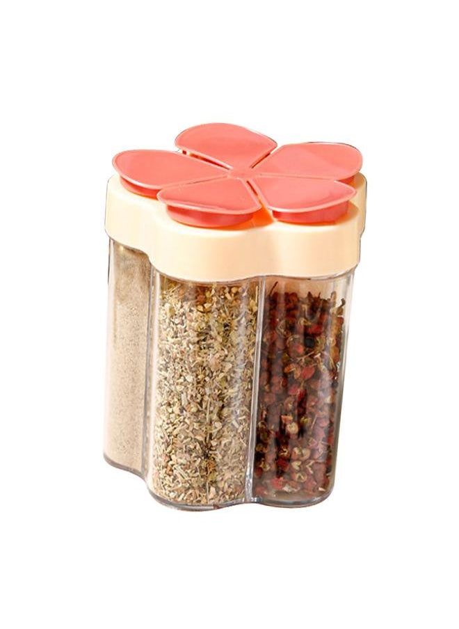 Thoraya 5 In 1 Travel Spice Containers Airtight Travel Seasoning Condiment Containers Portable Camping Seasoning Box for Barbecue Picnic Orange  - Image 2
