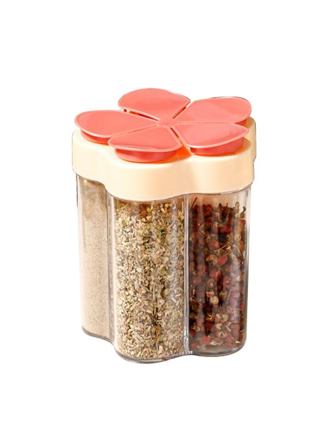 Thoraya 5 In 1 Travel Spice Containers Airtight Travel Seasoning Condiment Containers Portable Camping Seasoning Box for Barbecue Picnic Orange  - Image 1