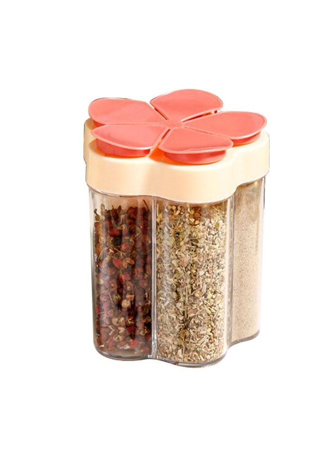 Thoraya 5 In 1 Travel Spice Containers Airtight Travel Seasoning Condiment Containers Portable Camping Seasoning Box for Barbecue Picnic Orange  - Image 4