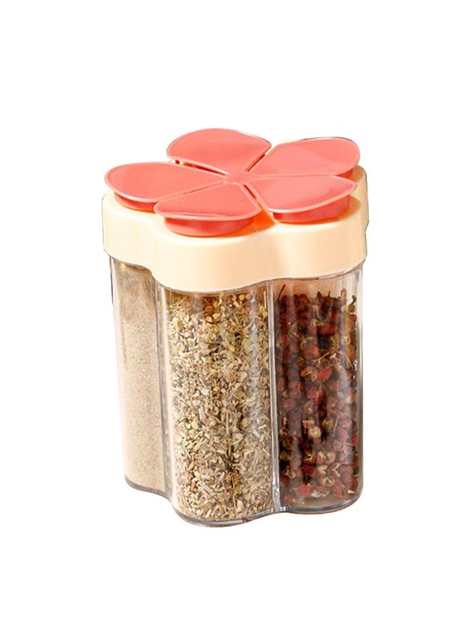 Thoraya 5 In 1 Travel Spice Containers Airtight Travel Seasoning Condiment Containers Portable Camping Seasoning Box for Barbecue Picnic Orange  - Image 3