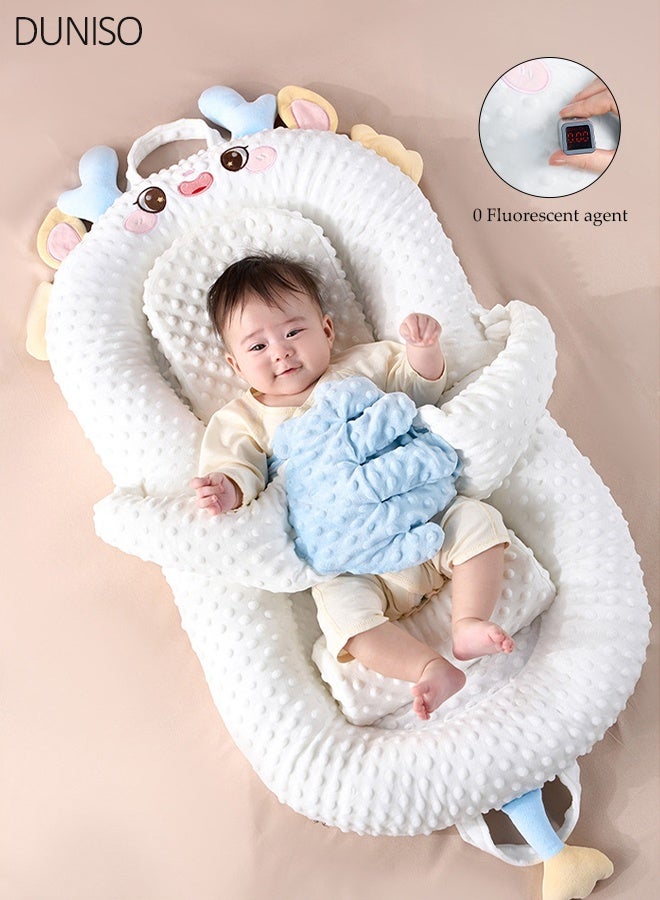 DUNISO Baby Nest Pod for Newborn 3 Modes Soothing Baby Lounger with Heatable Hands 0-12 Months Reversible Infant Sleeping Bed Portable Co-Sleeping Baby Bassinet Newborn Essentials - Image 1