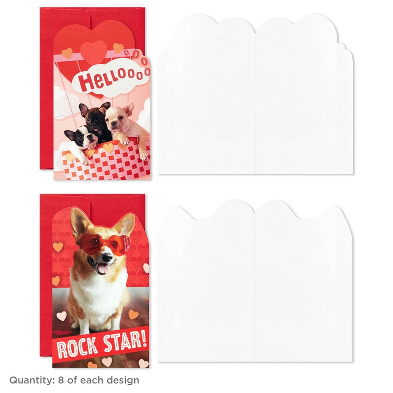 Hallmark Mini Valentines Day Cards and Stickers for Kids School, Dogs (32 Classroom Valentines with Envelopes) - Image 5