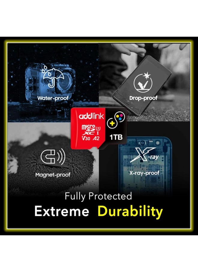 addlink 1TBGB TurboPlay Gaming MicroSDXC Memory Card, UHS-I, C10, U3, V30, A2, 4K Video, Up to 100/80 MB/s, Storage Expansion for Nintendo-Switch, Steam Deck, ROG Ally, Gaming Devices  - Image 5