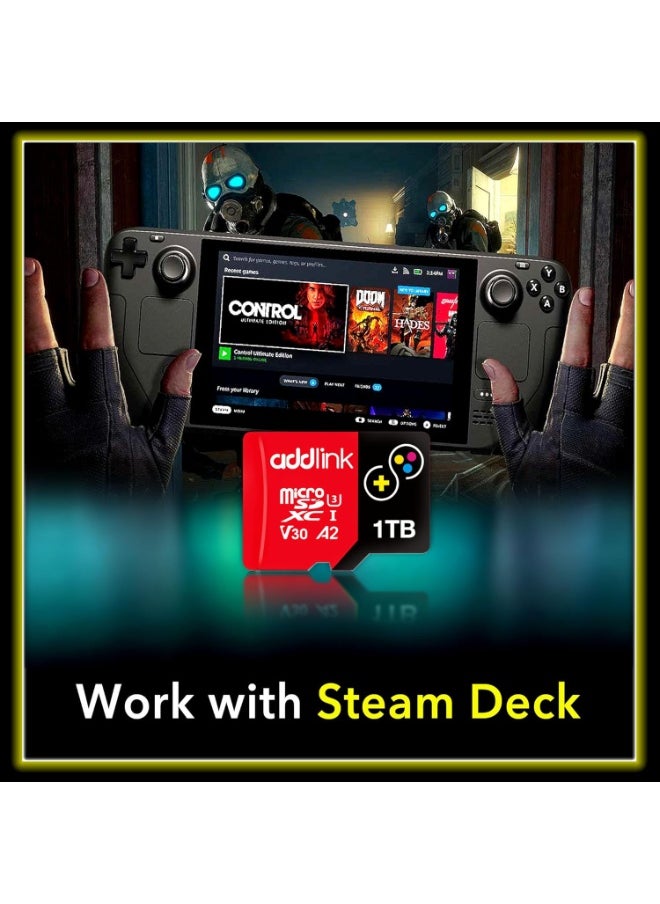 addlink 1TBGB TurboPlay Gaming MicroSDXC Memory Card, UHS-I, C10, U3, V30, A2, 4K Video, Up to 100/80 MB/s, Storage Expansion for Nintendo-Switch, Steam Deck, ROG Ally, Gaming Devices  - Image 4