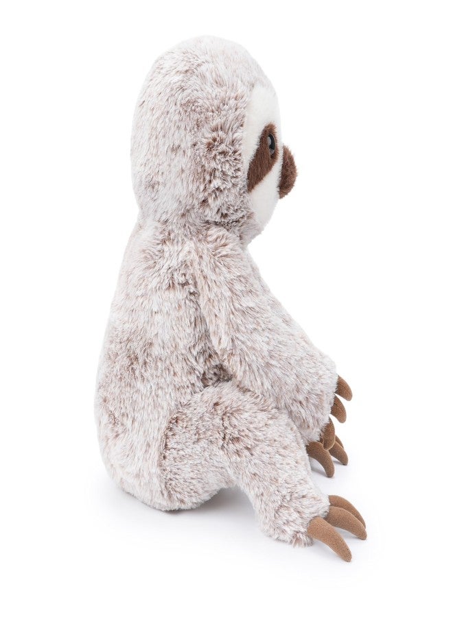 WEIGEDU Sloth Stuffed Animal Plush Toy Cute Sitting Three Toed Sloth with Shaggy Fur Soft Rainforest Jungle Gift for Kids 12 Inch Grey - Image 3