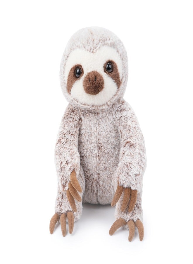 WEIGEDU Sloth Stuffed Animal Plush Toy Cute Sitting Three Toed Sloth with Shaggy Fur Soft Rainforest Jungle Gift for Kids 12 Inch Grey - Image 1