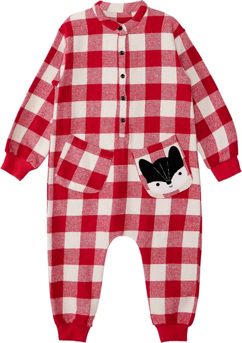 Denokids Fox Plaid Girl's Woven Overalls  - Image 4