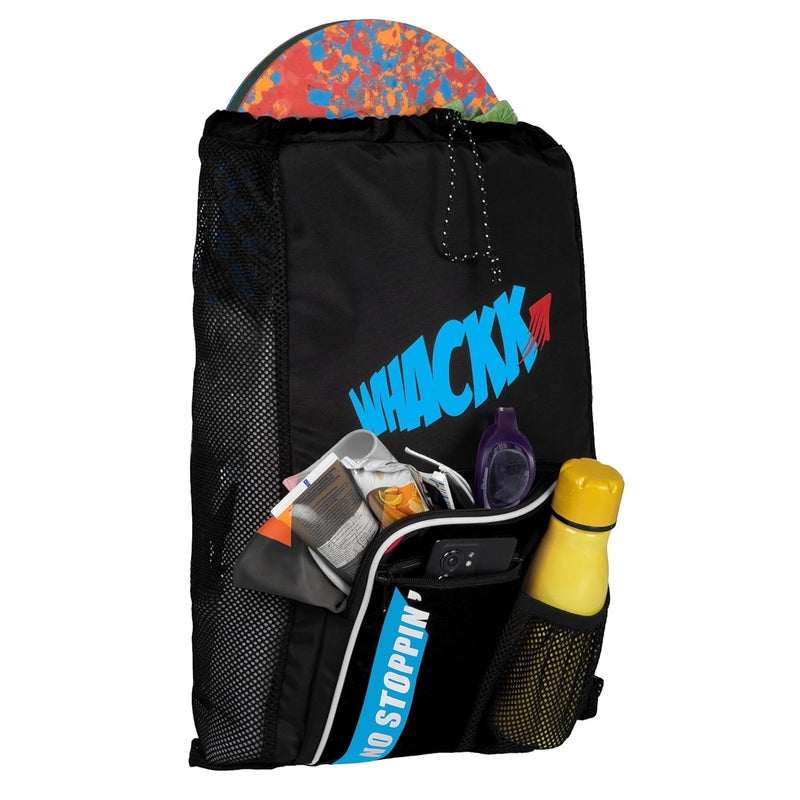 WHACKK Freestyle 20L Unisex Swimming Equipment Bag | Water Sports | Wet Dry Compartments Bag | Beach | Drawstring Backpack|Pocket Cap & Goggles Mobile|Lightweight|Water Resistant | Men Women - Image 1