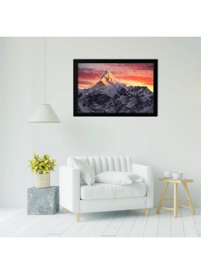 AH Decals AH Decals himalaya mountains wall painting (12x18 inch) with frame for home/office - Image 3