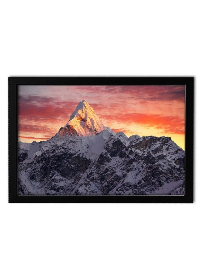 AH Decals AH Decals himalaya mountains wall painting (12x18 inch) with frame for home/office - Image 1