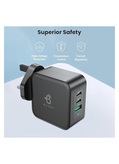 Boost 100W Ultra Fast Charger 3-Port USB C Charger Type C & Type A GaN2 Power Adaptor Compatible with HUAWEI P60, MacBook Pro/Air, iPhone, iPad, Galaxy S23 Ultra, Steam Deck,Phones  - Image 3