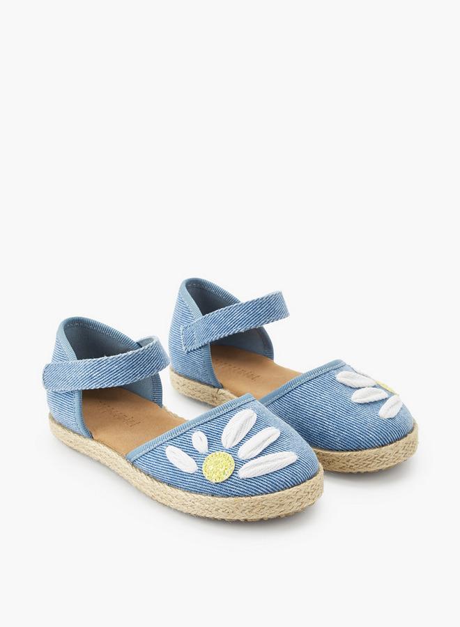 Peppermint Girls Hook & Loop Espadrille Shoes - Image 1